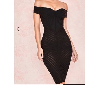House of cb black bandage dress.